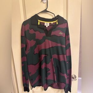 Lacoste Men's Polo Shirt in Green and Burgundy